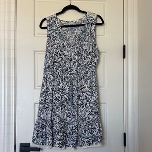 Lucky Brand Navy and White Floral Mini Dress